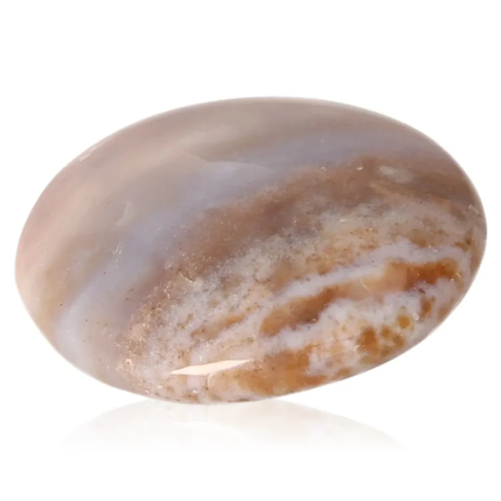 Mini Agate Geode Beige with soft white and light brown banding 074469 - Image 2