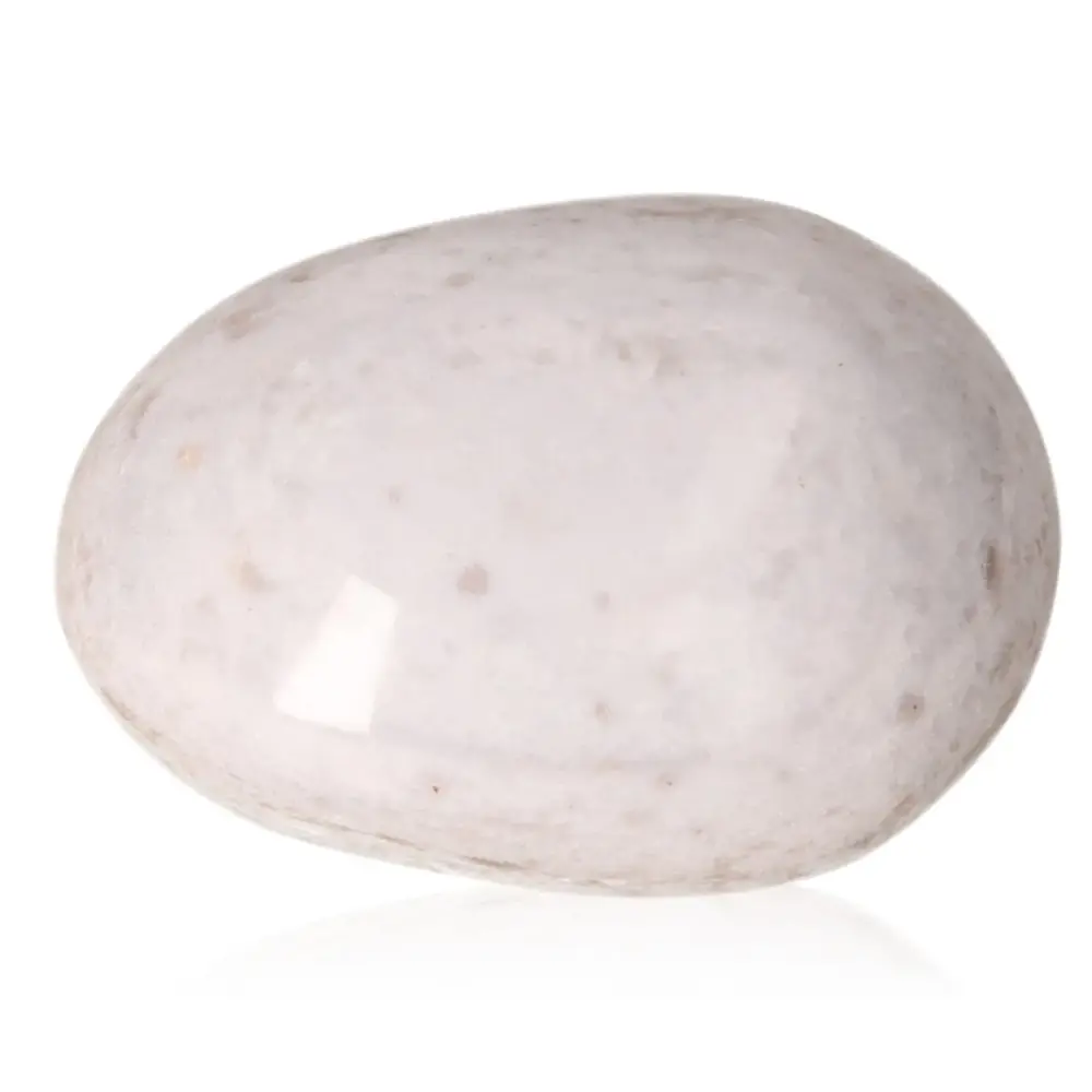 Banded Agate Tumbled Stone white with just a hint of light grey speckles 074643