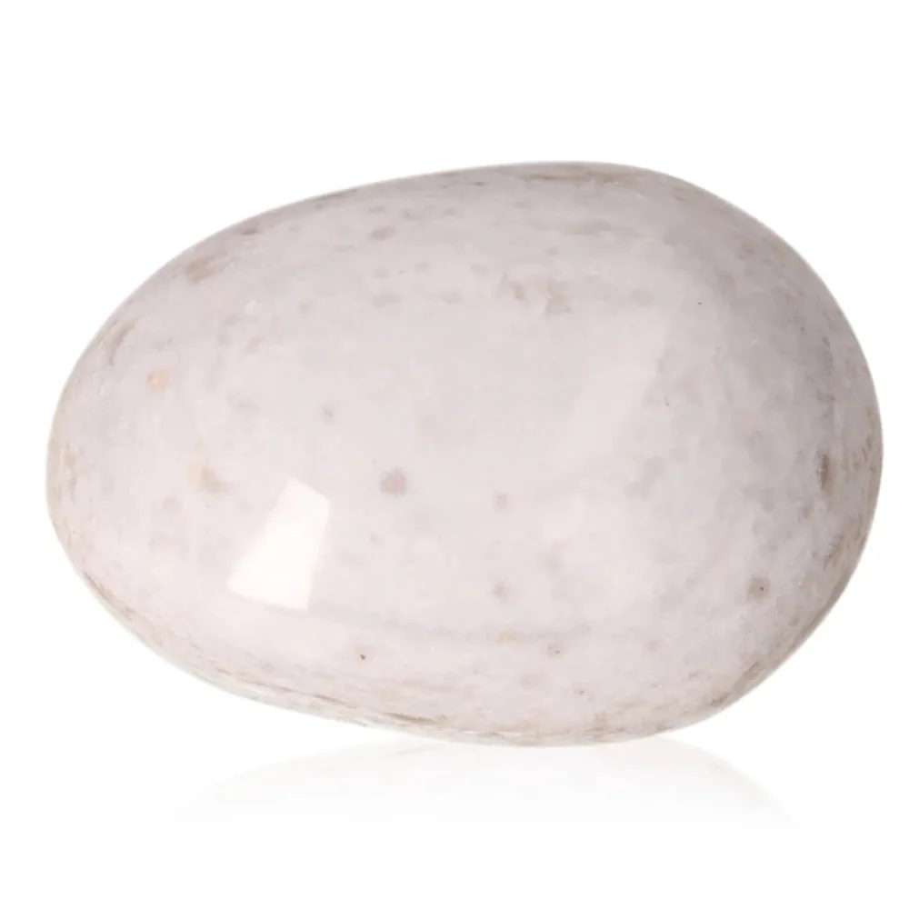 Banded Agate Tumbled Stone white with just a hint of light grey speckles 074643 - Image 2