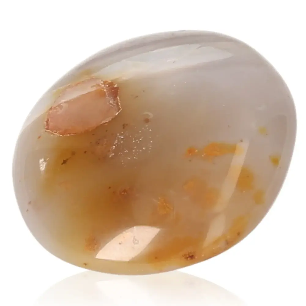 Banded Agate Tumbled Stone Brownish gray 074650