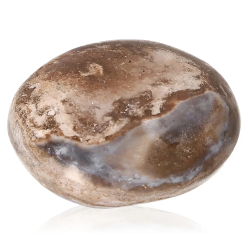 Banded Agate Tumbled Stone Light brown with gray and cream accents 074674 - Image 2