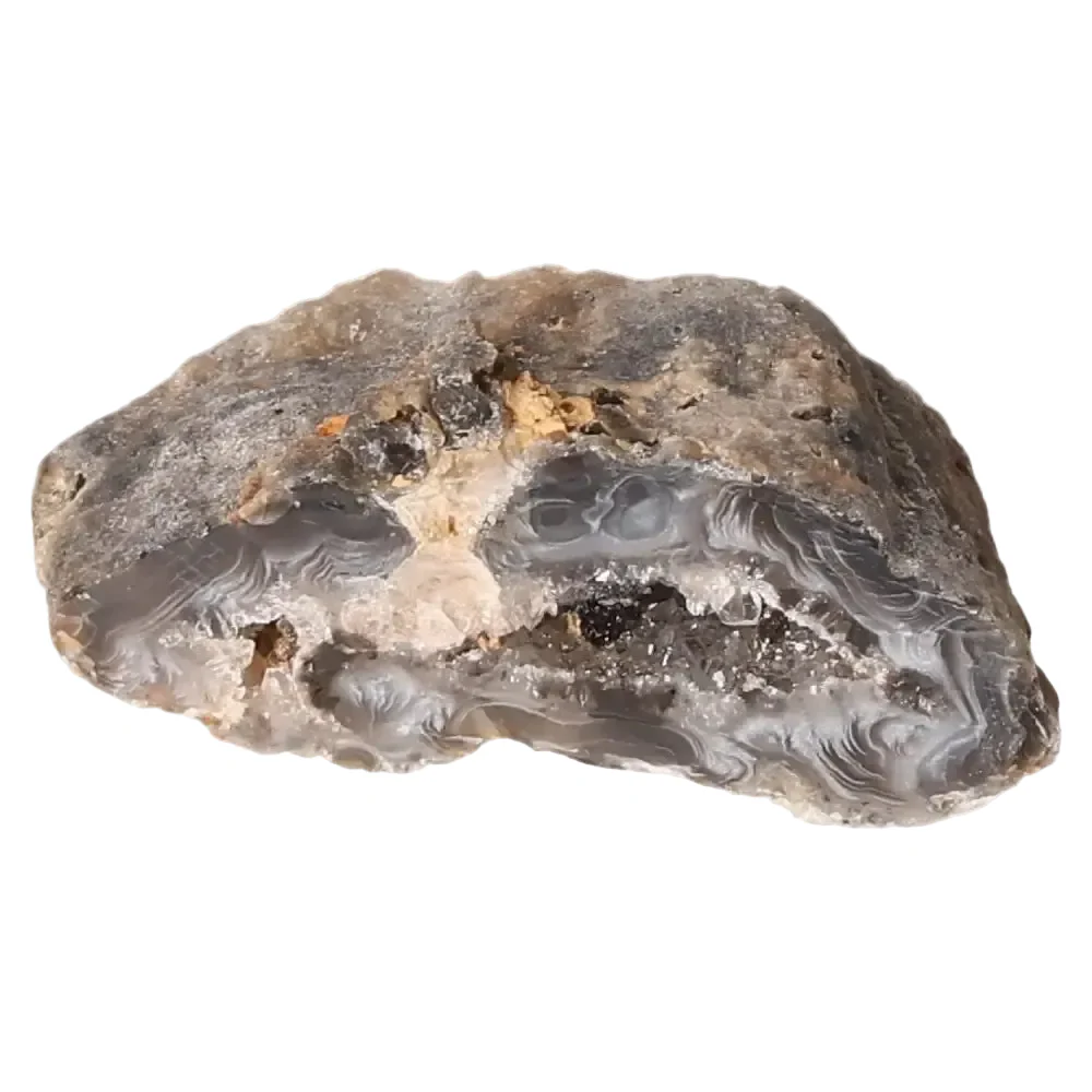 Mini Agate Geode Dark Gray & Brown. 072632