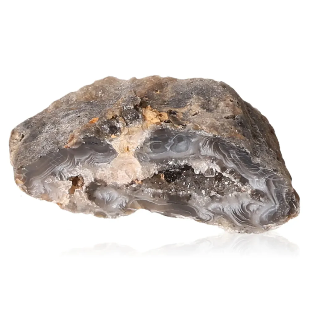 Mini Agate Geode Dark Gray & Brown. 072632 - Image 2