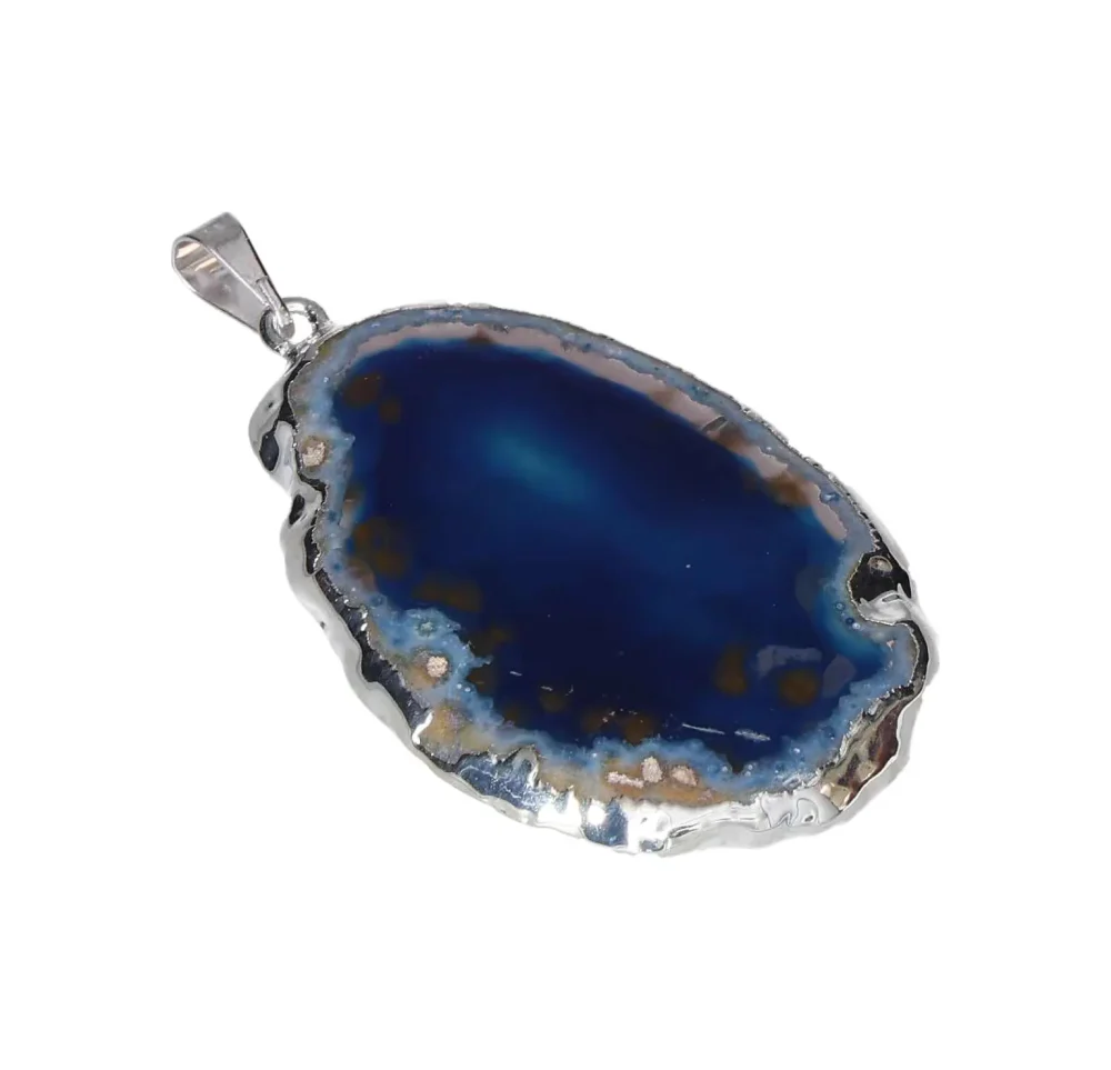 Blue Agate Slice Pendant 608848 - Image 2