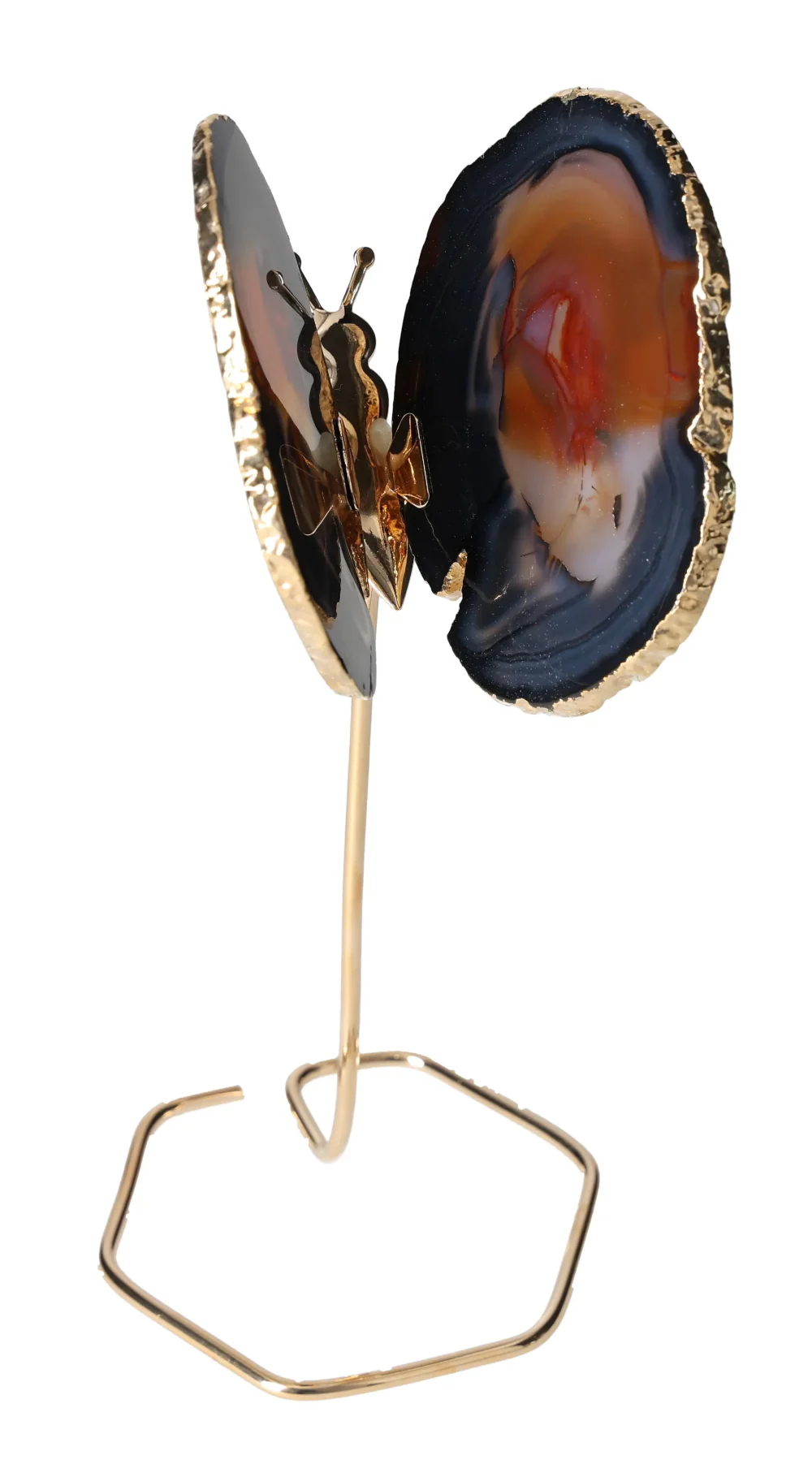 Agate Butterfly On Gold Metal Stand 629430 - Image 2