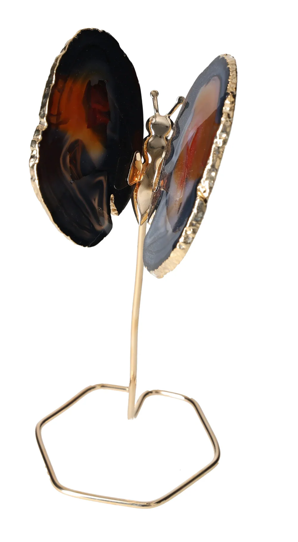 Agate Butterfly On Gold Metal Stand 629430 - Image 3