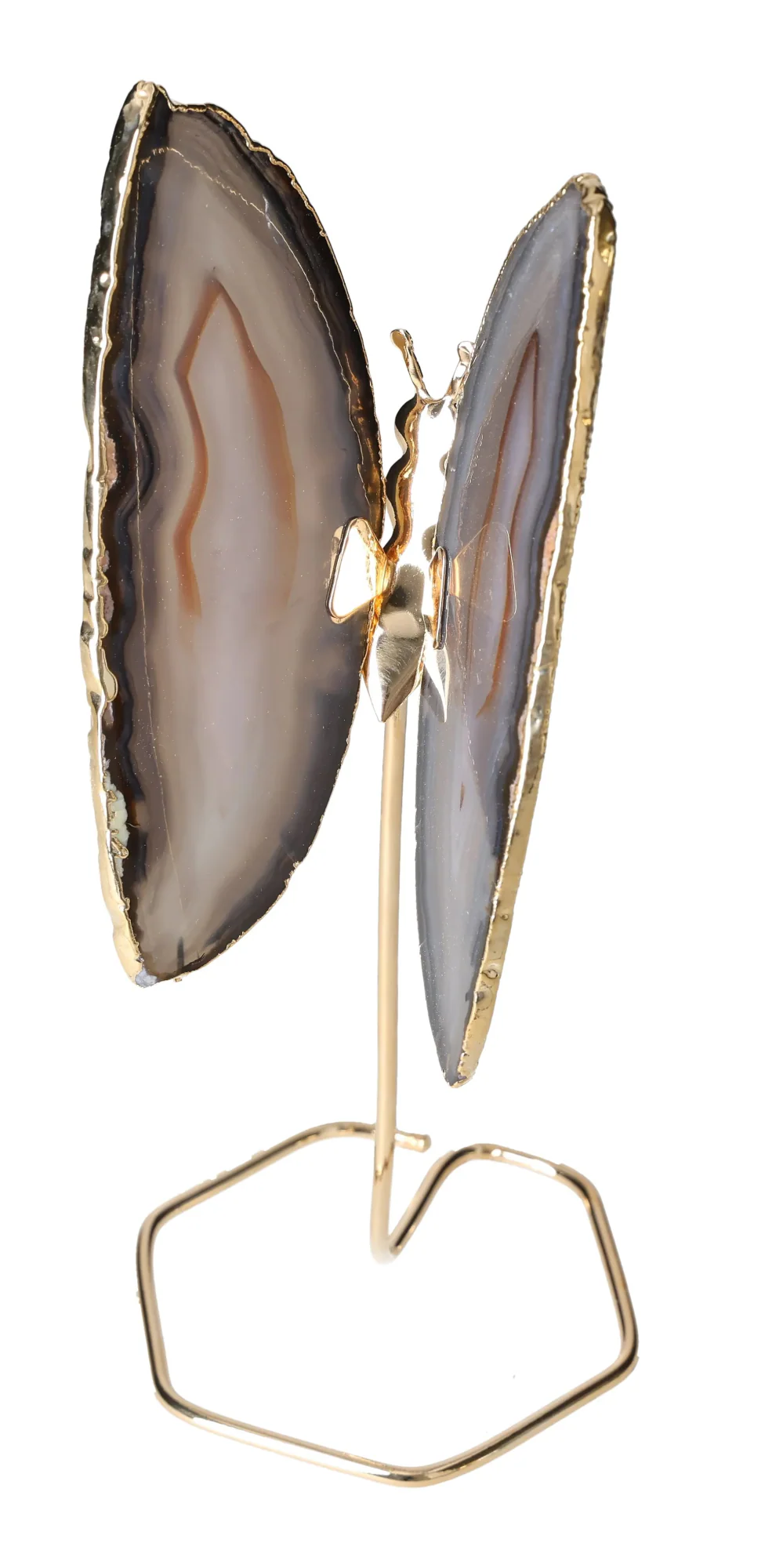 Agate Butterfly On Gold Metal Stand 629461 - Image 3