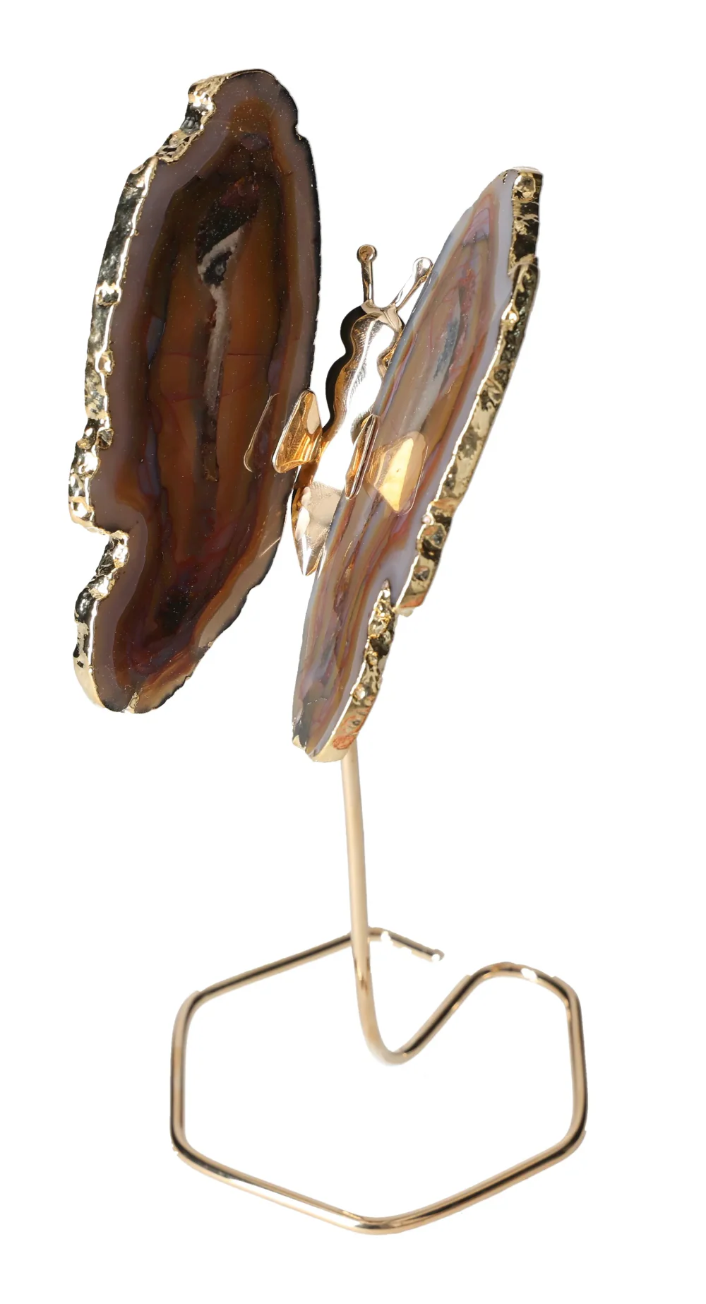Agate Butterfly On Gold Metal Stand 629577 - Image 3