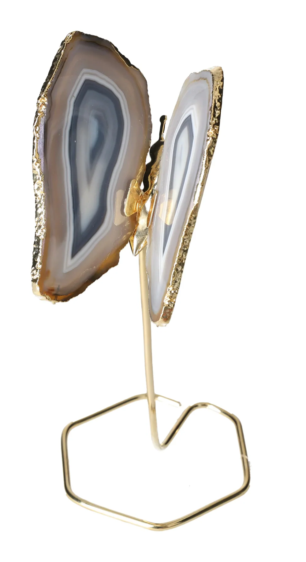 Agate Butterfly On Gold Metal Stand 629799 - Image 3