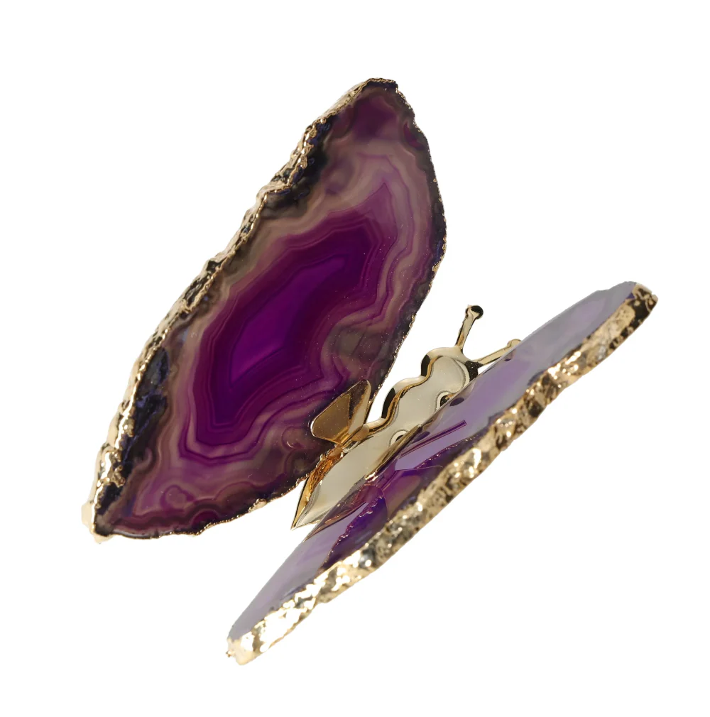 Agate Butterfly With Gold Trim 628778 - Image 3