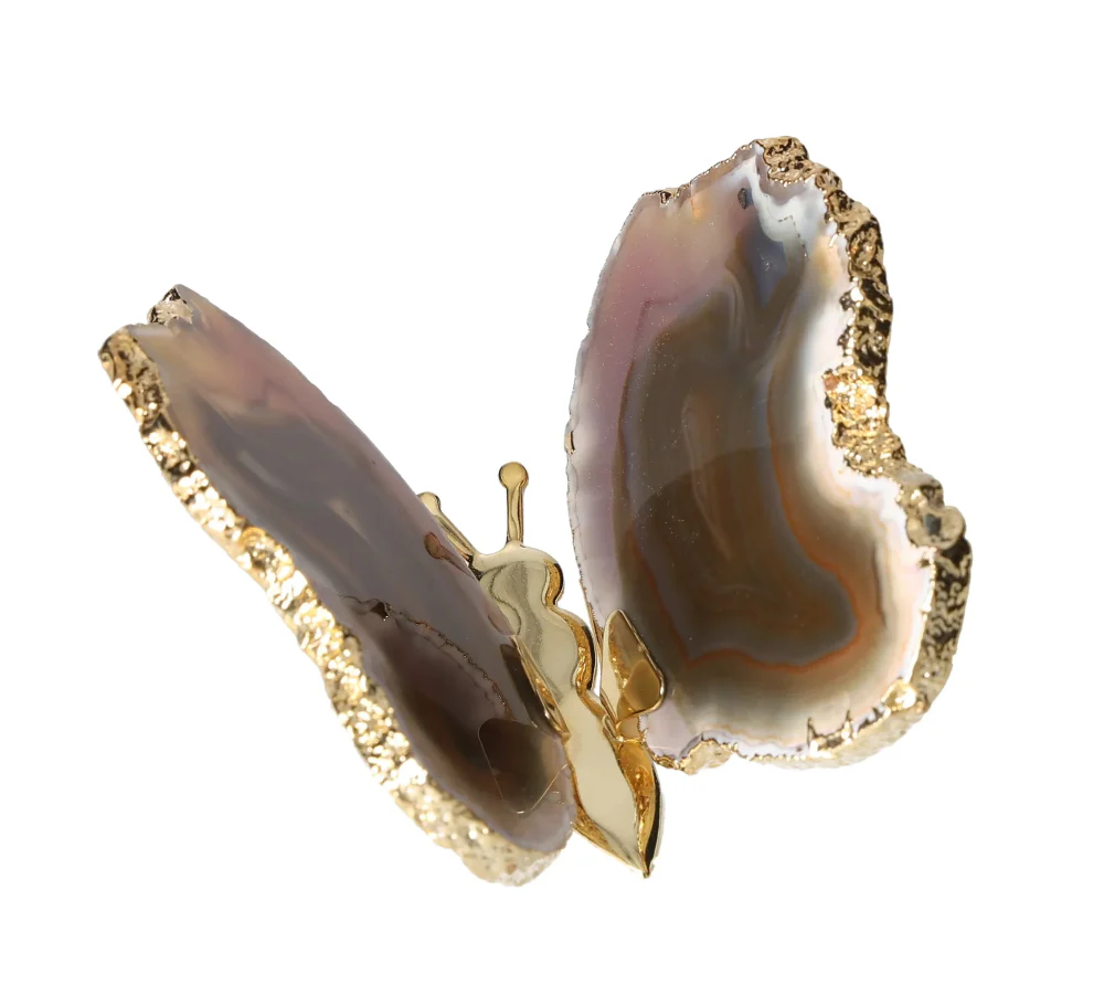 Agate Butterfly With Gold Trim 628983 - Image 2