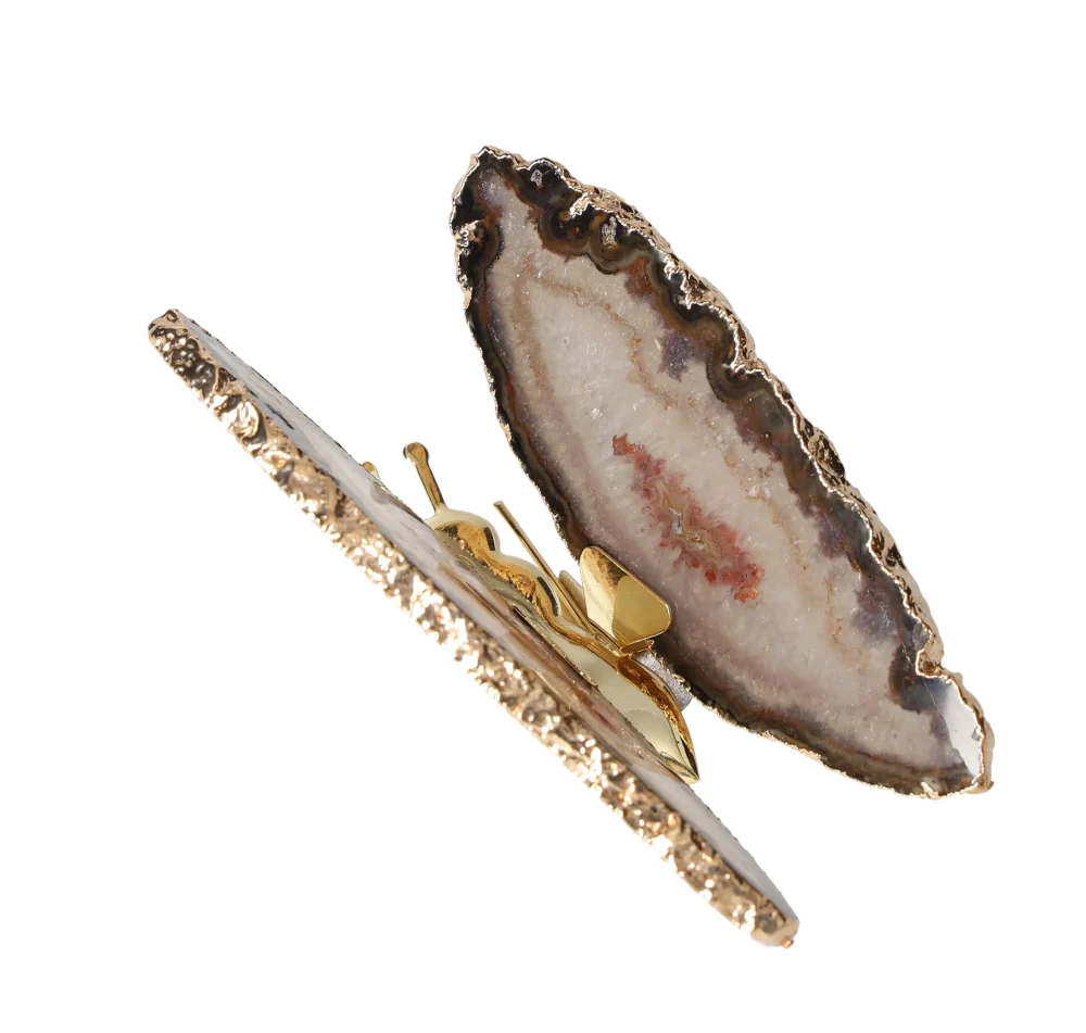 Agate Butterfly With Gold Trim 629003 - Image 2