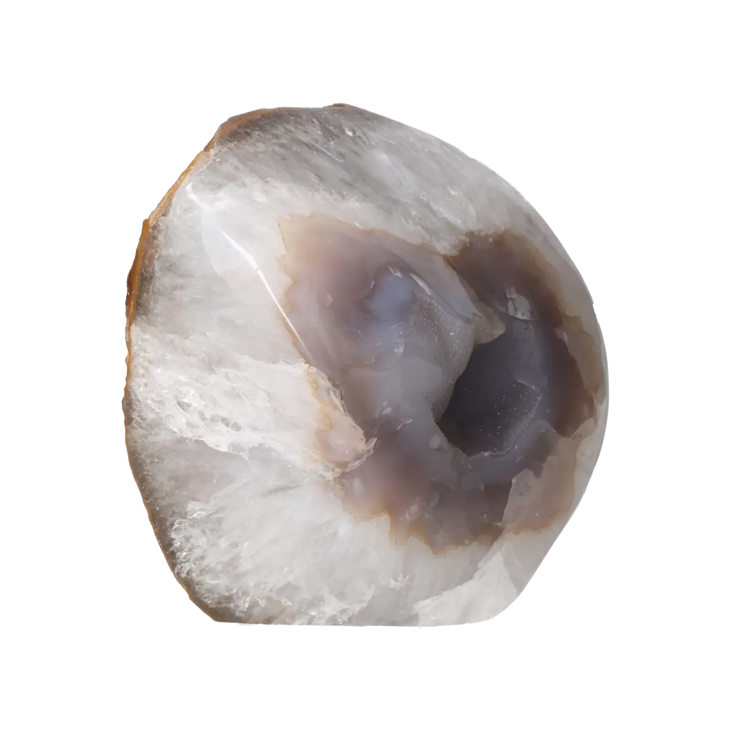 Agate Geode with Quartz Cut Base 10000428 - Image 2