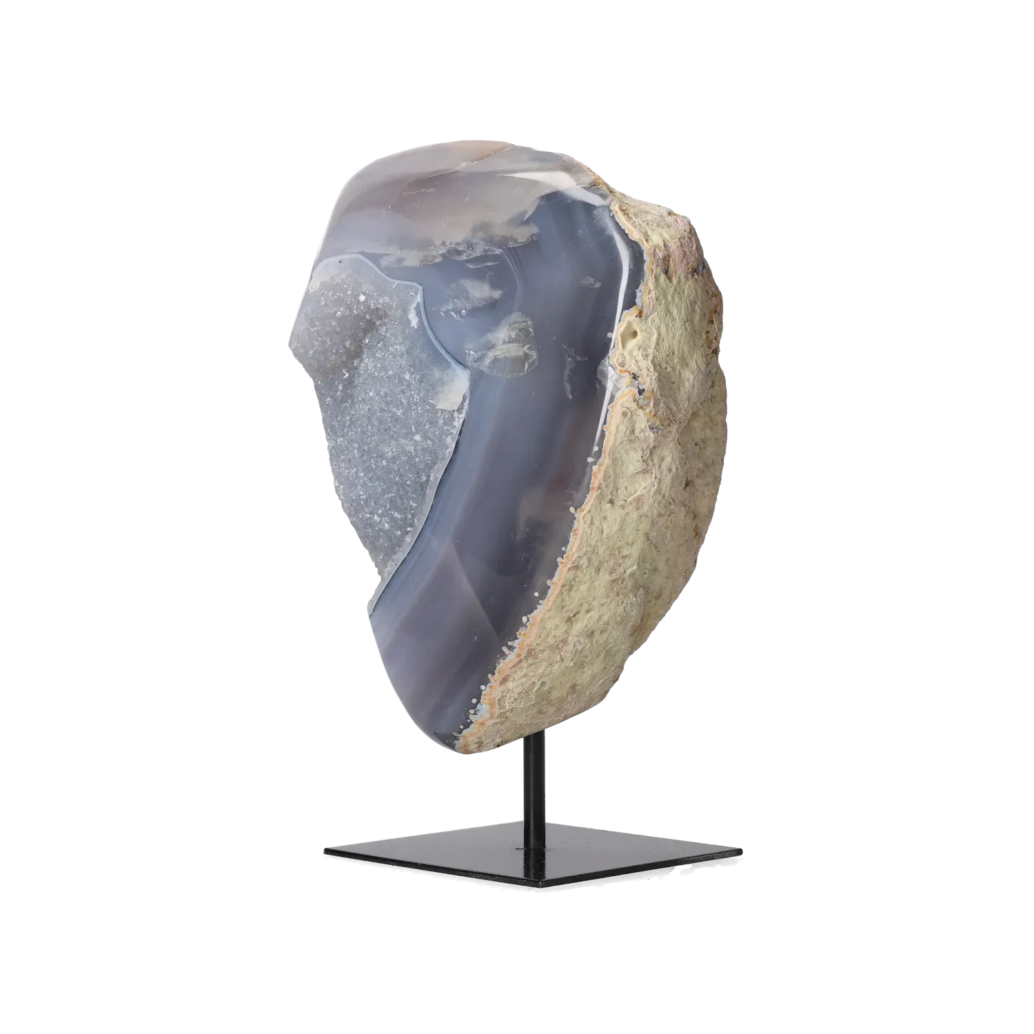 Agate Geode with Quartz on Stand 10000451 - Image 3