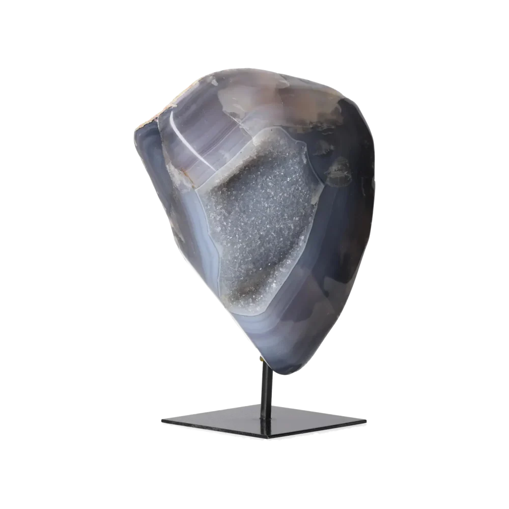 Agate Geode with Quartz on Stand 10000451 - Image 5