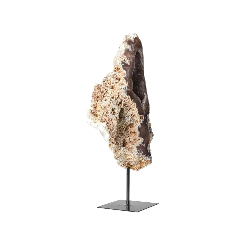 Agate Geode with Quartz on Stand 10000478 - Image 5