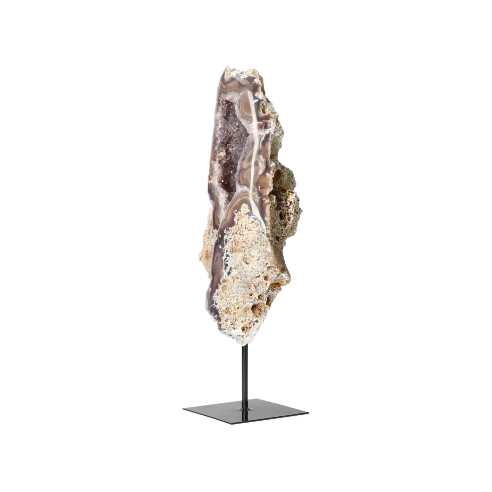 Agate Geode with Quartz on Stand 10000478 - Image 6