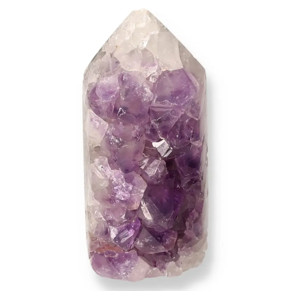 Agate Geoded Points Light purple with white and lavender tones. 039062