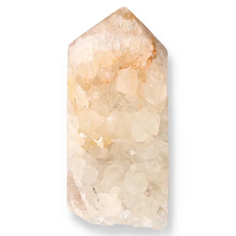 Agate Geoded Points Light beige crystal with subtle yellow-orange spots. 039543 - Image 2