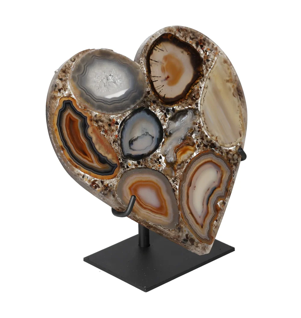Agate Heart With Metal Base 625029 - Image 2