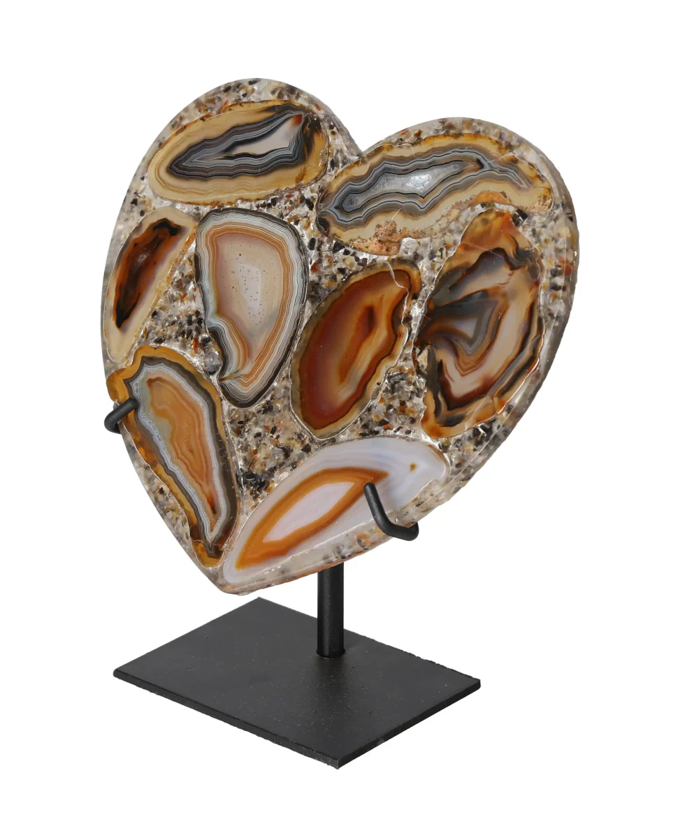Agate Heart With Metal Base 625128 - Image 3