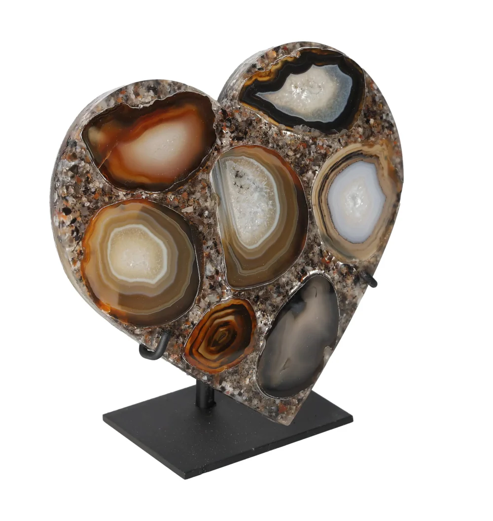 Agate Heart With Metal Base 625098 - Image 2