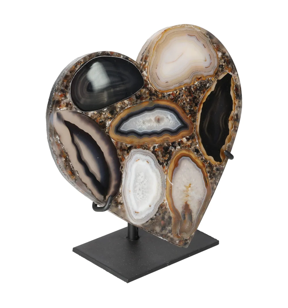 Agate Heart With Metal Base 625104 - Image 2