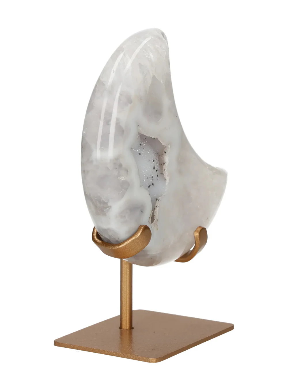 Agate Moon On Metal Stand 637596 - Image 2