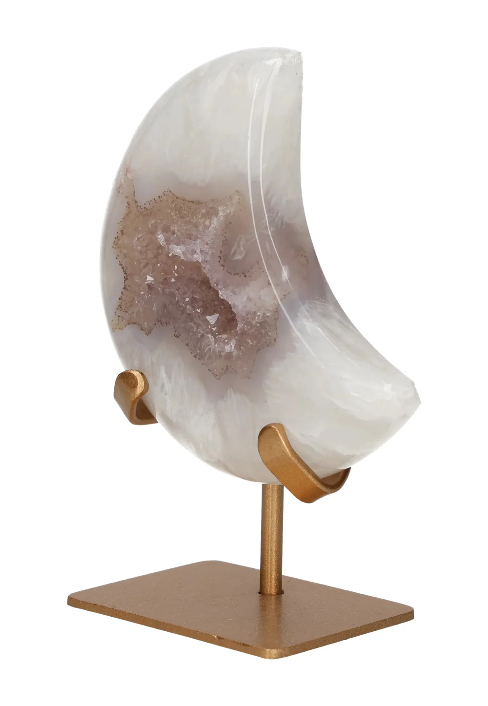 Agate Moon On Metal Stand 637817 - Image 3