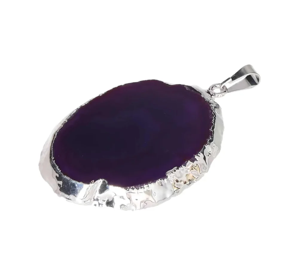 Purple Agate Slice Pendant 608244 - Image 2