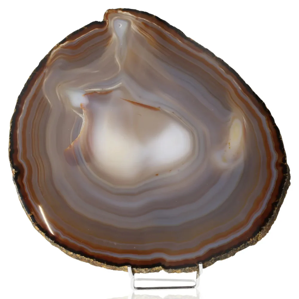 Polished Agate Slice Brown and beige. 001552