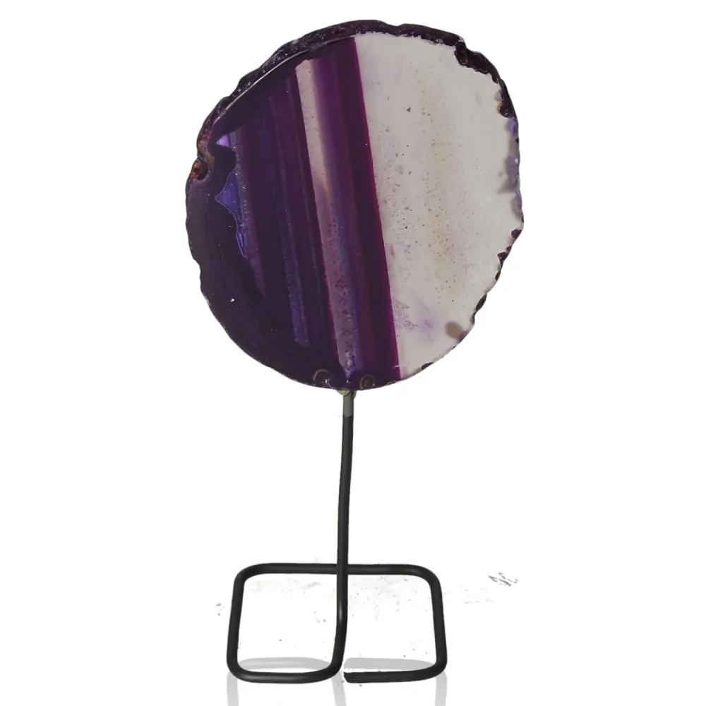 Agate Slice on Metal Stand 038317 - Image 2