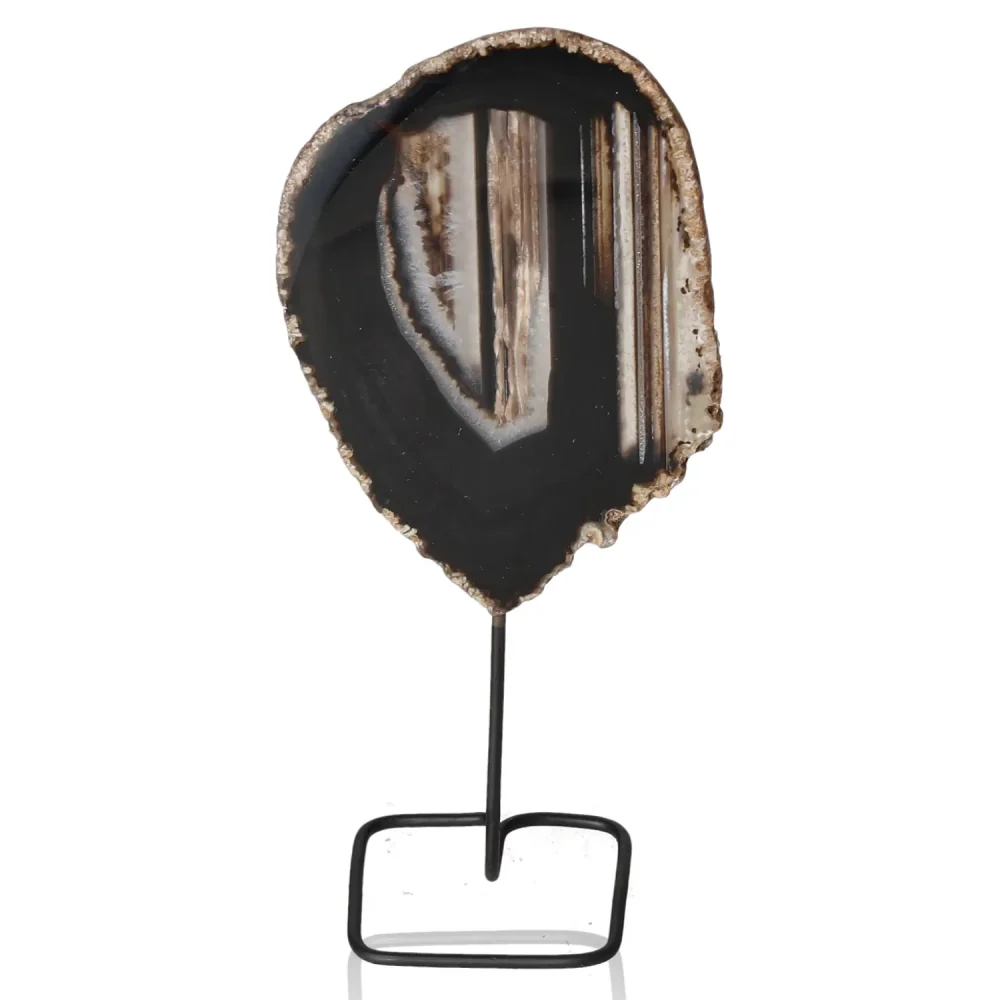 Agate Slice on Metal Stand 038508 - Image 2