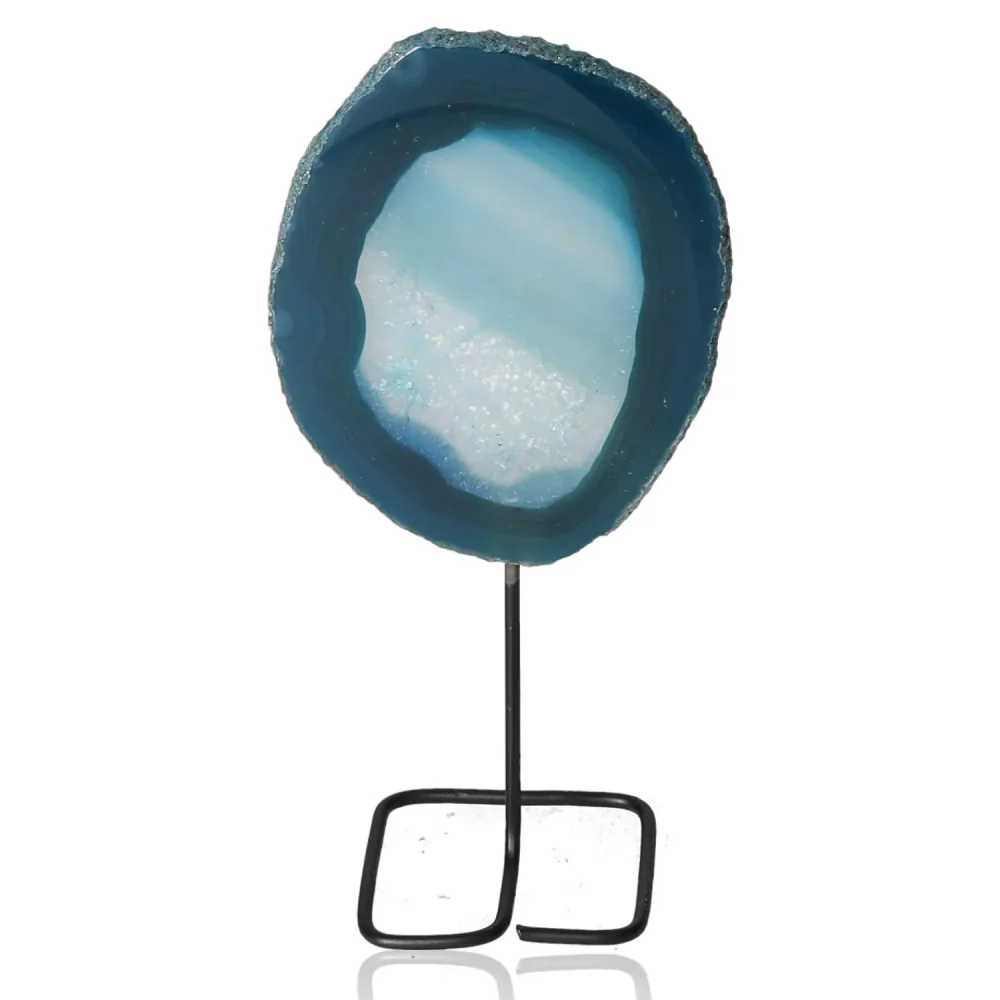 Agate Slice on Metal Stand 038546 - Image 2