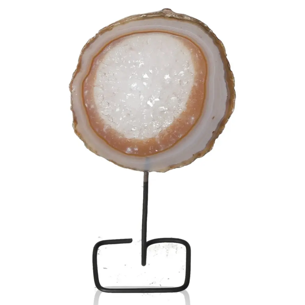Agate Slice on Metal Stand 038591