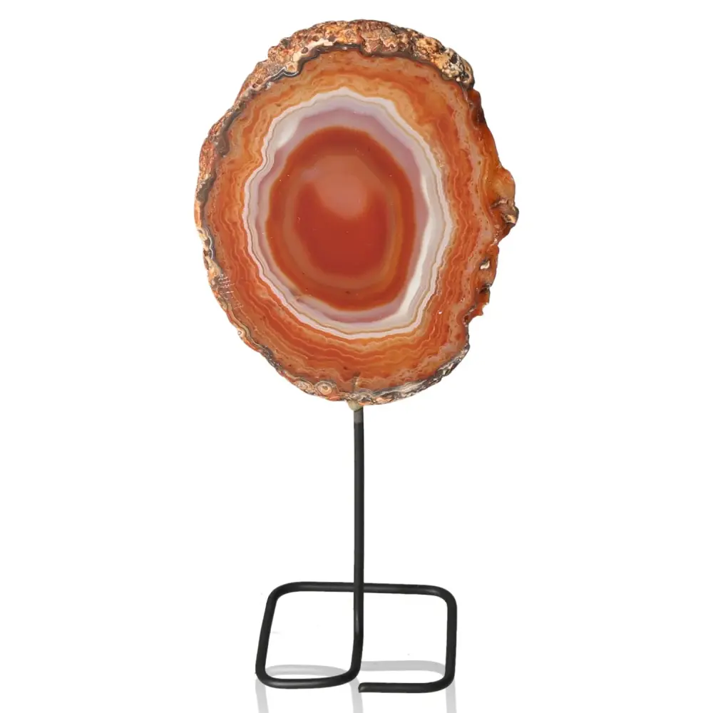 Agate Slice on Metal Stand 038744