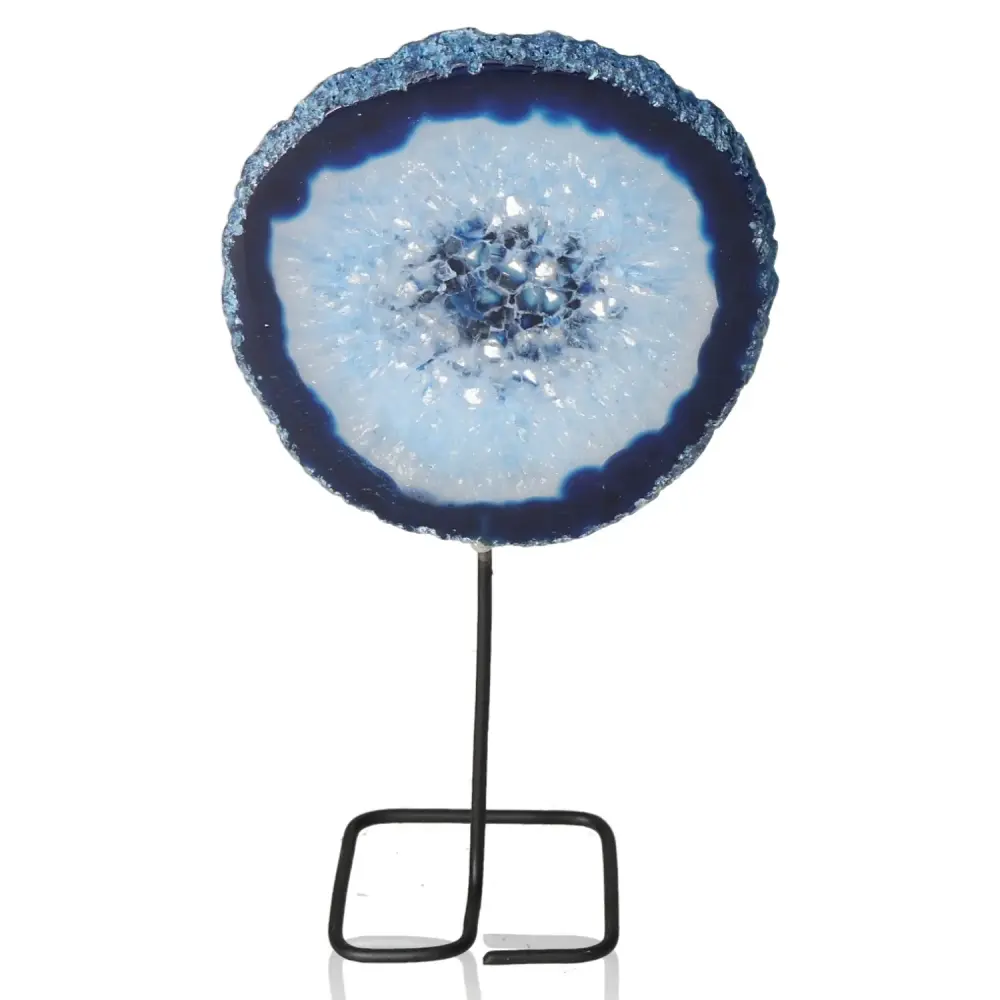 Agate Slice on Metal Stand 039154