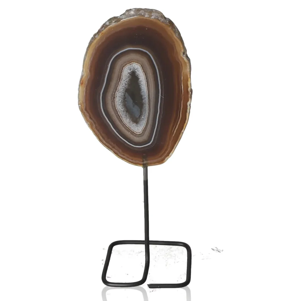 Agate Slice on Metal Stand 039185 - Image 2