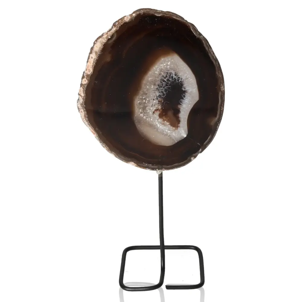 Agate Slice on Metal Stand 039284