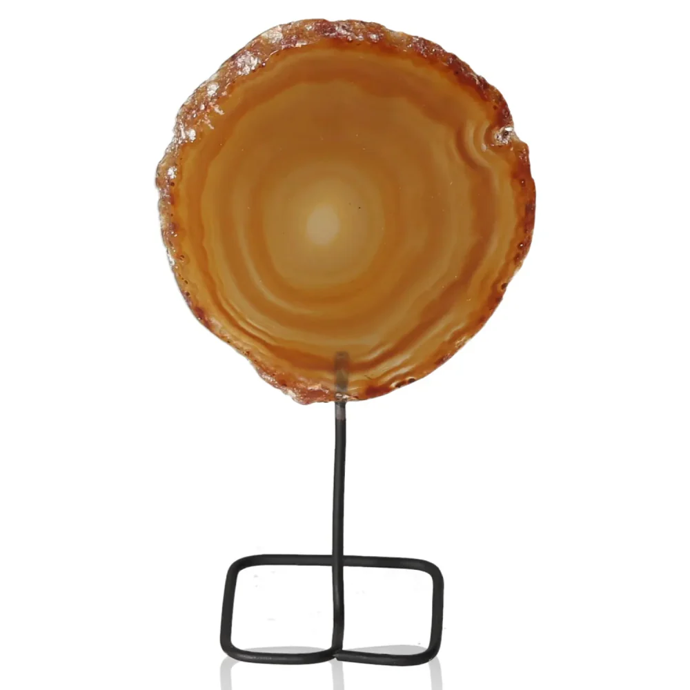 Agate Slice on Metal Stand 039574 - Image 2