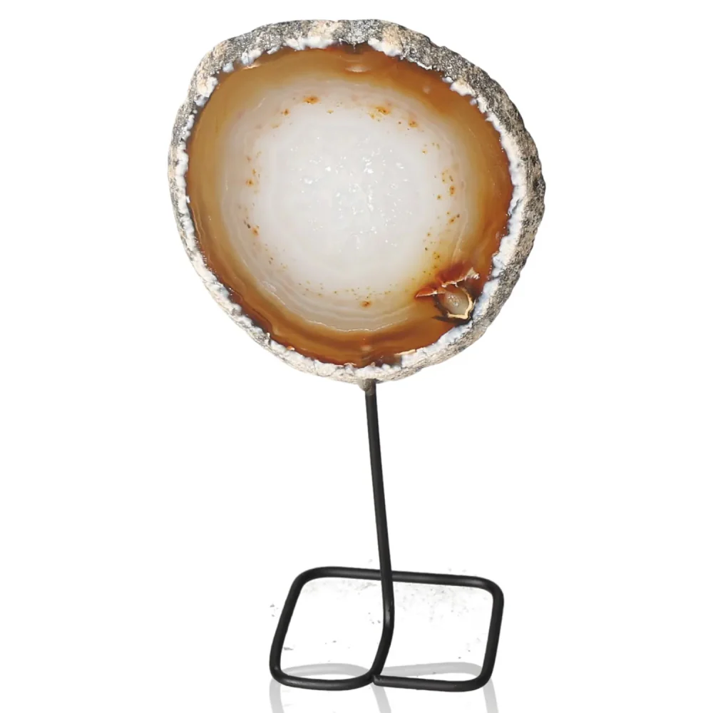 Agate Slice on Metal Stand 039697 - Image 2