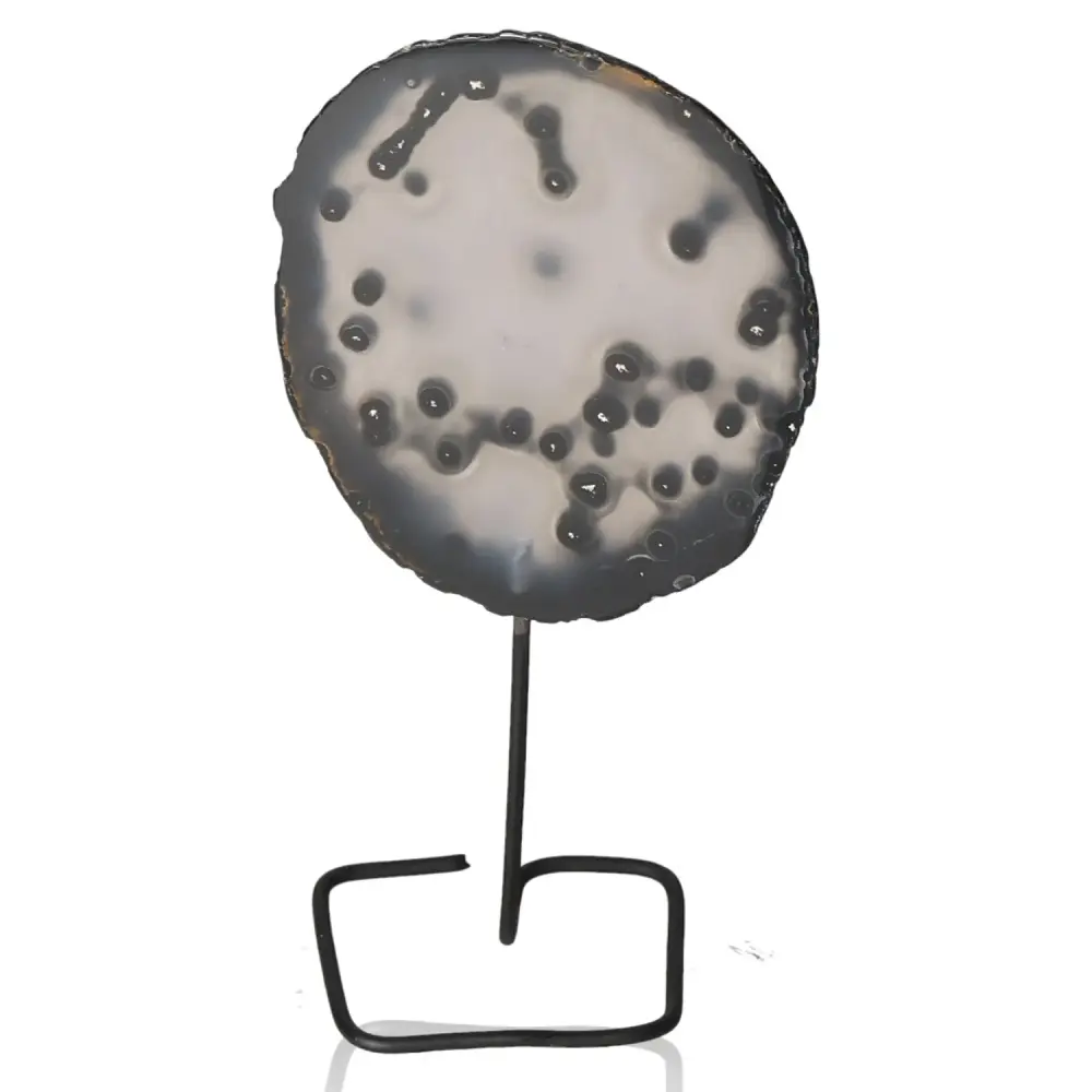Agate Slice on Metal Stand 039857