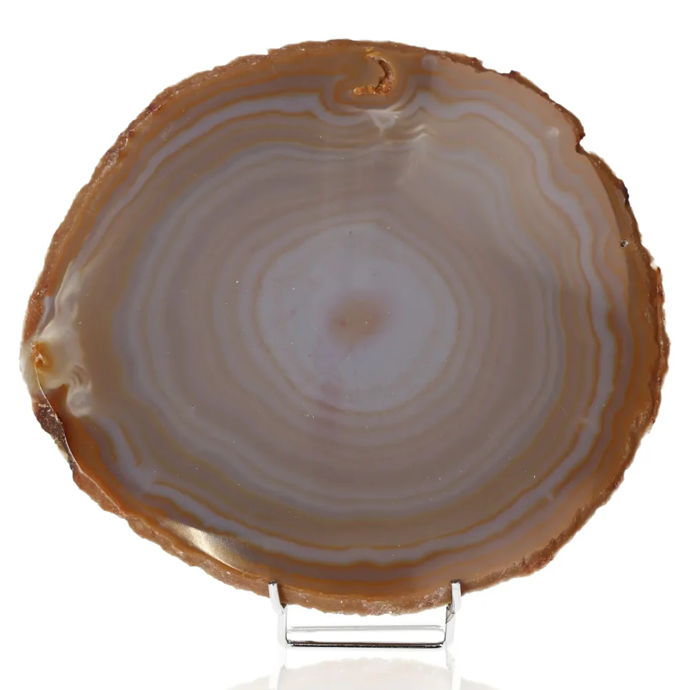 Polished Agate Slice Brown and beige. 001476