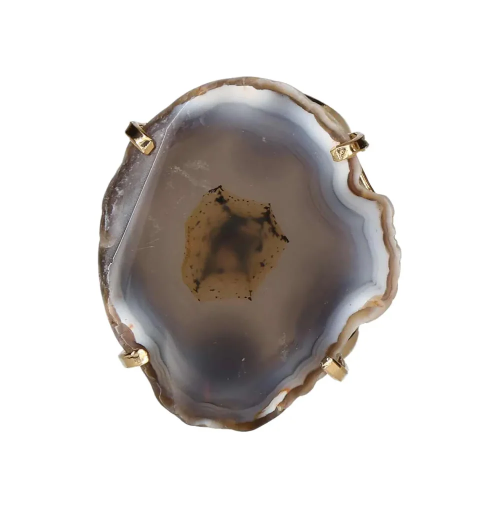 Agate Slice Arc And Wire Ring Gold 603119 P30 - Image 3