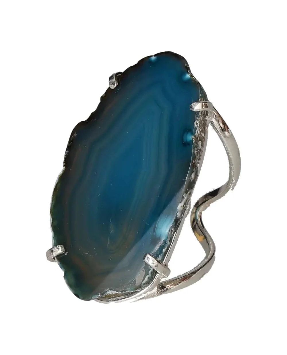 Agate Slice Arc And Wire Ring Gold 603317 P30 - Image 2