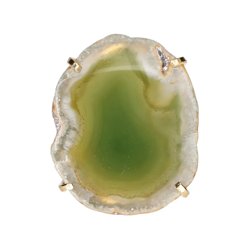 Agate Slice Arc And Wire Ring Gold 603379 P30 - Image 3