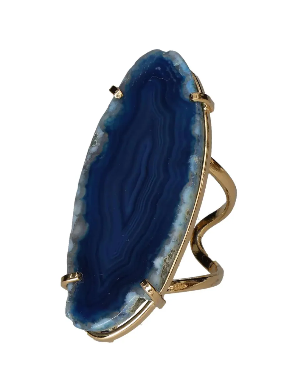 Agate Slice Arc And Wire Ring Gold 603492 P30 - Image 2