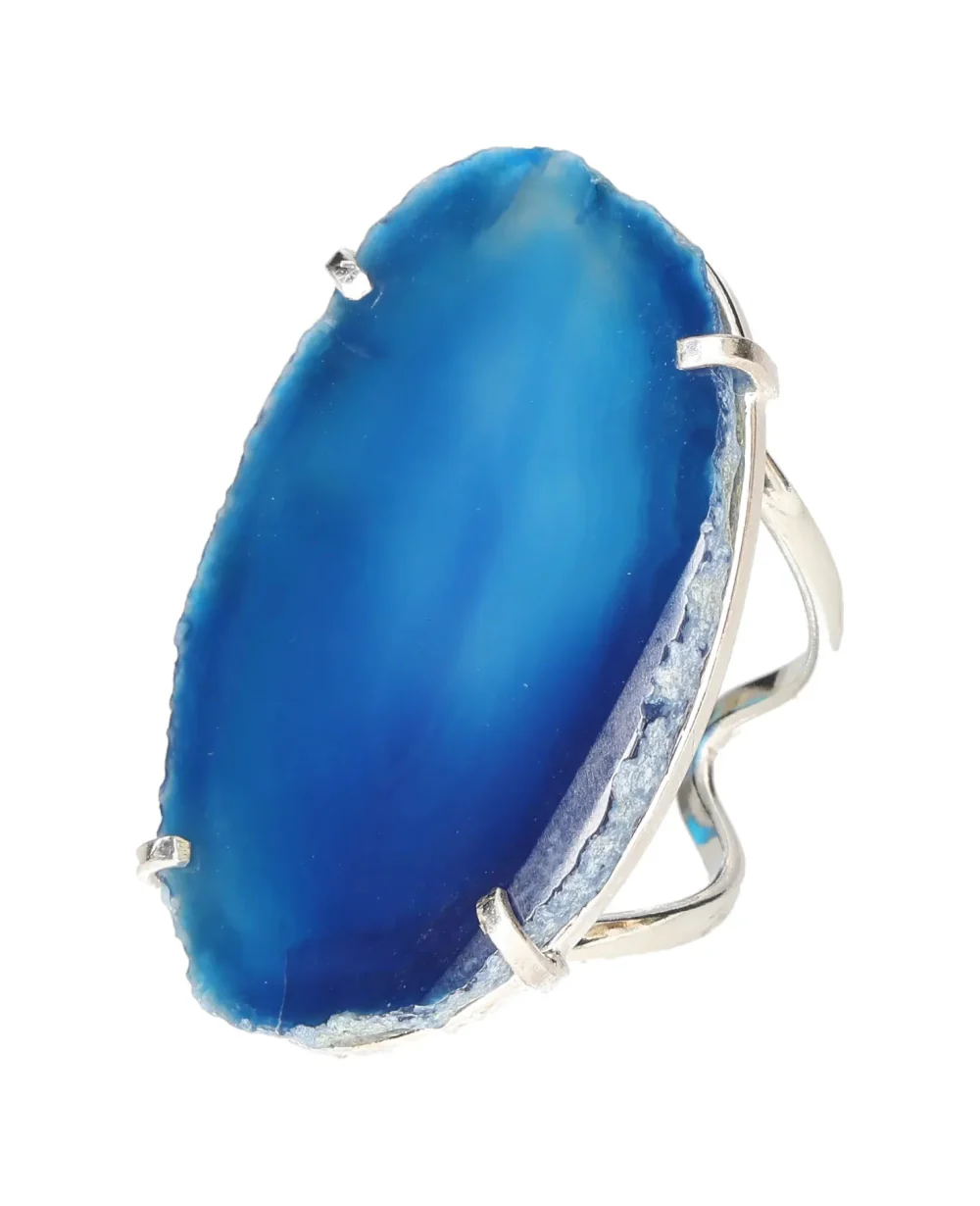 Agate Slice Arc And Wire Ring Silver 603638 P30 - Image 2