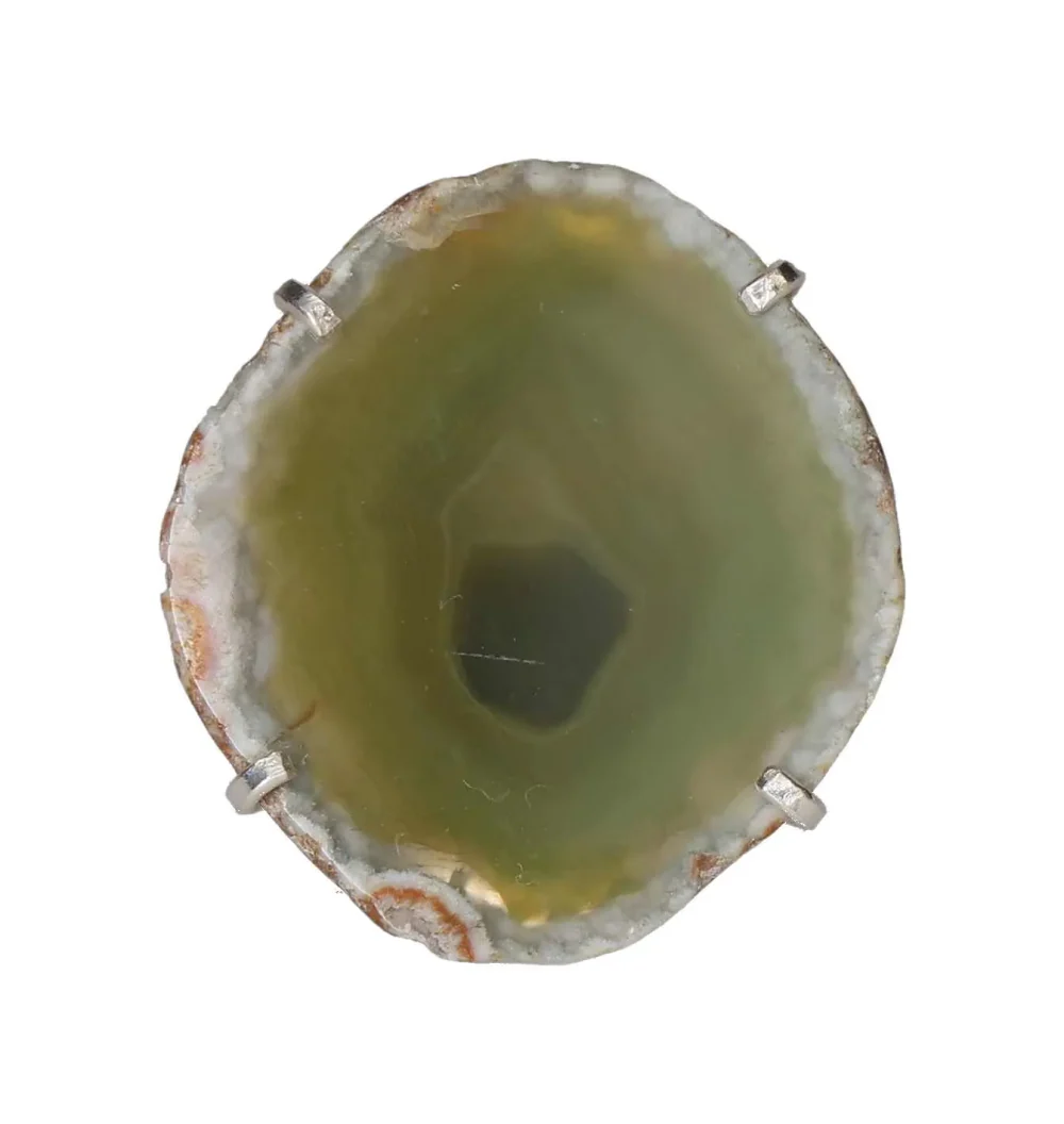 Agate Slice Arc And Wire Ring Silver 603256 P30 - Image 3