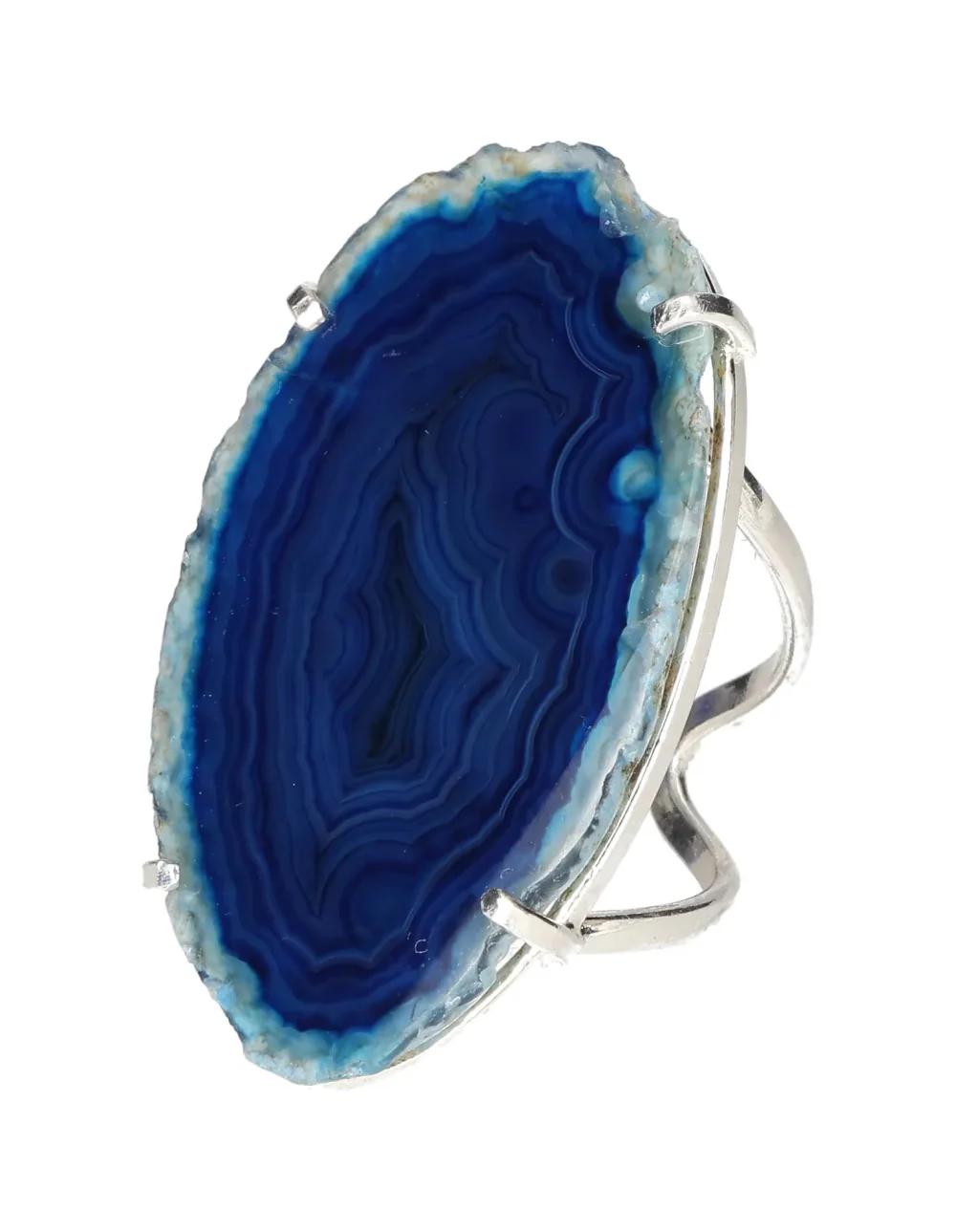 Agate Slice Arc And Wire Ring Silver 603737 P30 - Image 2